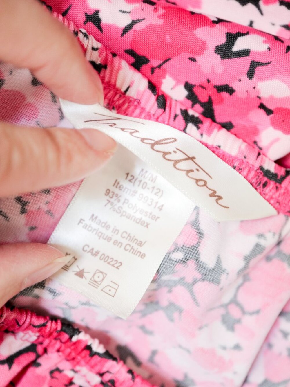 Vintage 90s Long Hot Pink & Black Ruffled Hem Floral Skirt, Y2K Girly Mall Rat - Picture 4 of 5